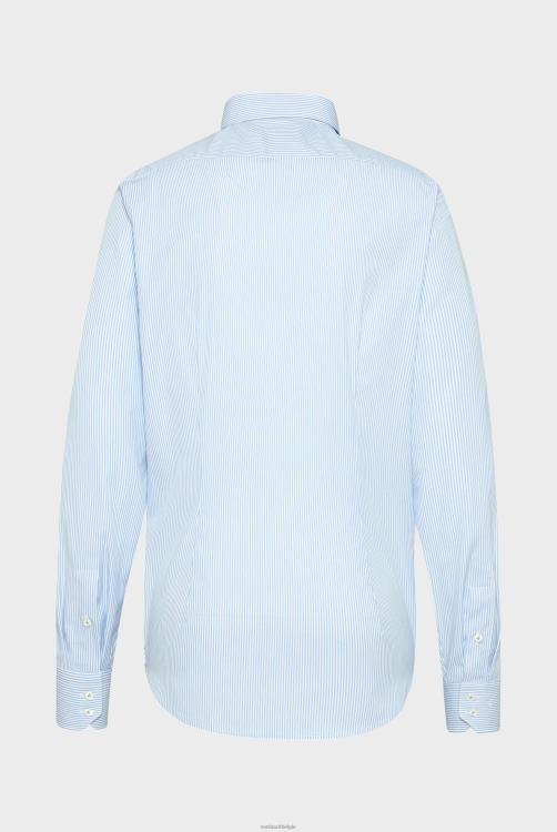 Heren Van Laack dun gestreept business overhemd van popeline kleding XLN6N353