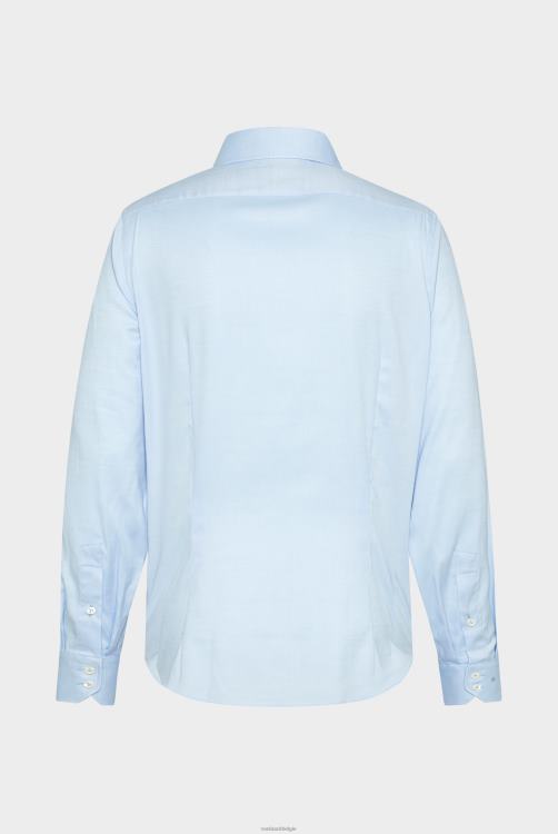 Heren Van Laack effen overhemd met structuur, nat/mandgeweven kleding XLN6N326