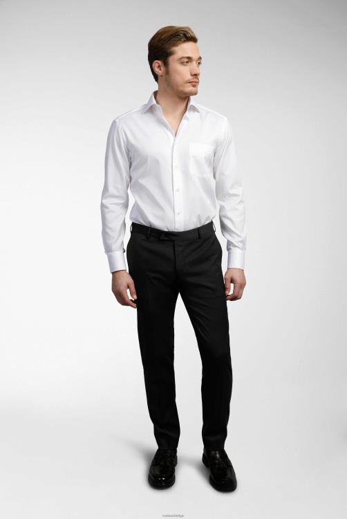 Heren Van Laack effen overhemd met structuur, nat/mandgeweven kleding XLN6N362