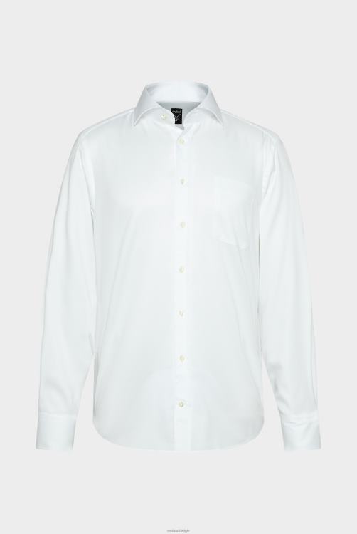 Heren Van Laack effen overhemd met structuur, nat/mandgeweven kleding XLN6N362