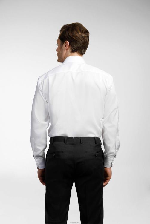 Heren Van Laack effen overhemd met structuur, nat/mandgeweven kleding XLN6N362