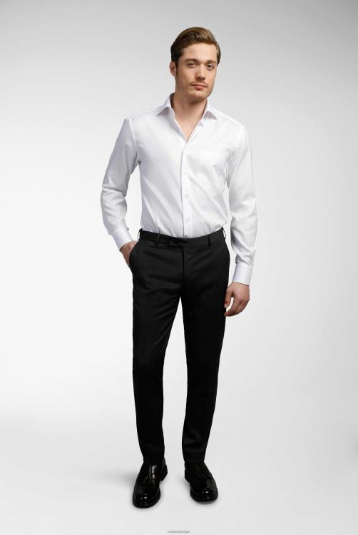 Heren Van Laack effen overhemd met structuur, nat/mandgeweven kleding XLN6N362