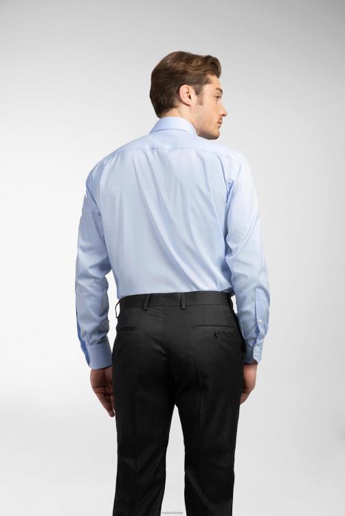 Heren Van Laack effen overhemd met structuur, nat/mandgeweven kleding XLN6N371