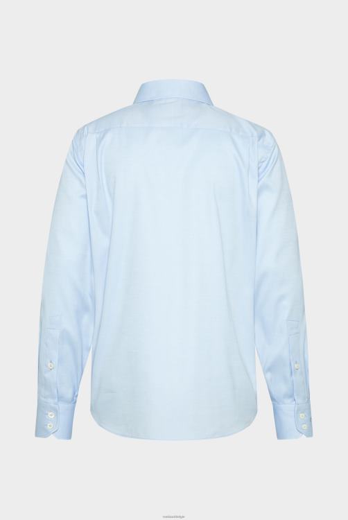 Heren Van Laack effen overhemd met structuur, nat/mandgeweven kleding XLN6N371