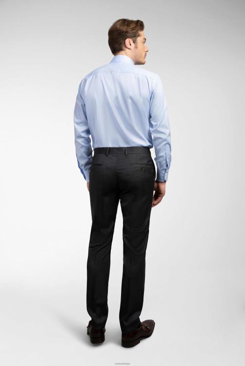 Heren Van Laack effen overhemd met structuur, nat/mandgeweven kleding XLN6N371