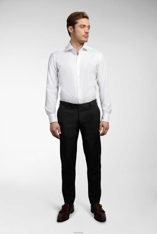 Heren Van Laack effen overhemd met structuur, nat/mandgeweven kleding XLN6N382