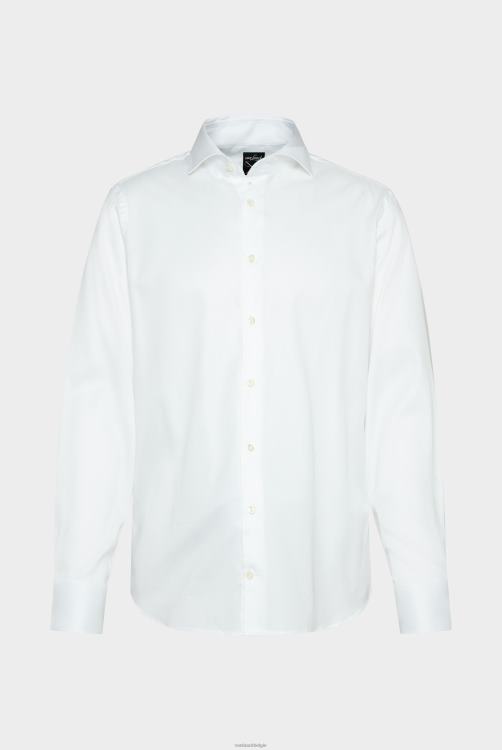 Heren Van Laack effen overhemd met structuur, nat/mandgeweven kleding XLN6N382