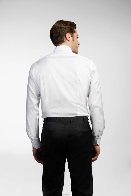 Heren Van Laack effen overhemd met structuur, nat/mandgeweven kleding XLN6N382