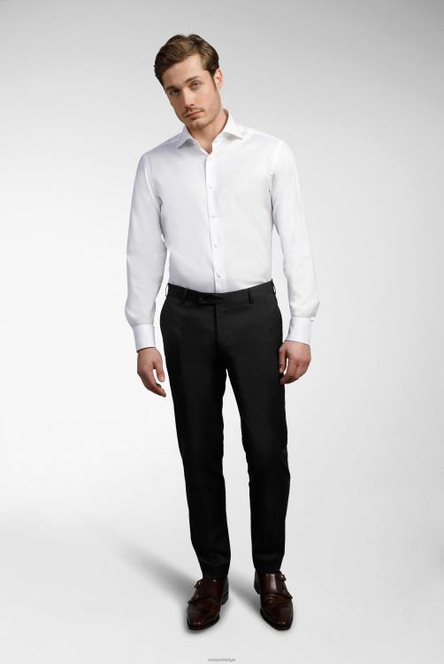 Heren Van Laack effen overhemd met structuur, nat/mandgeweven kleding XLN6N382