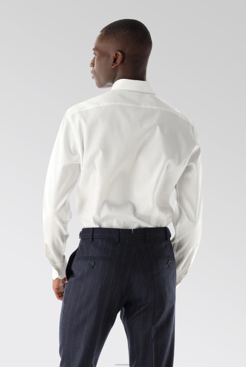 Heren Van Laack effen overhemd met structuur, nat/mandgeweven kleding XLN6N526