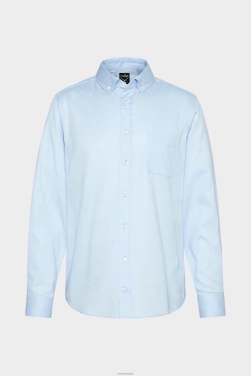 Heren Van Laack effen overhemd met structuur, nat/mandgeweven kleding XLN6N532