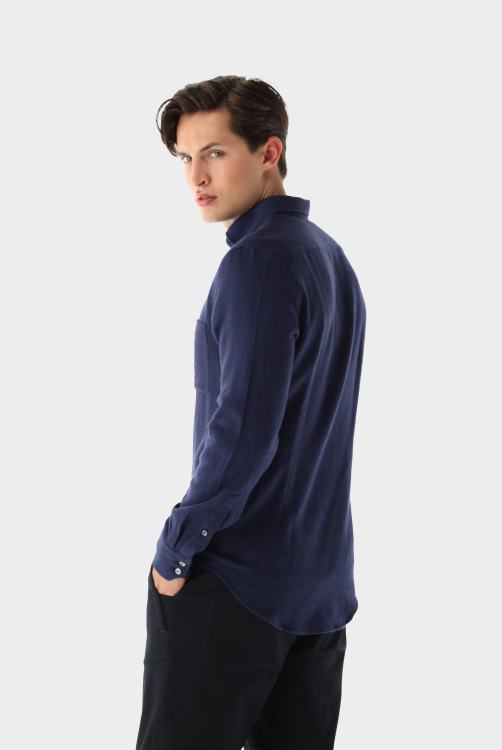 Heren Van Laack flanellen overhemd slim-fit kleding XLN6N614