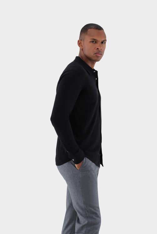 Heren Van Laack gebreid overhemd van luchtkatoen kleding XLN6N446