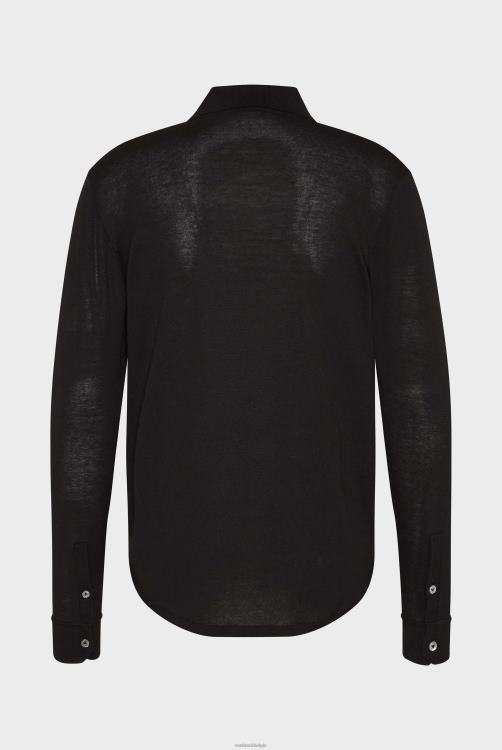 Heren Van Laack gebreid overhemd van luchtkatoen kleding XLN6N446