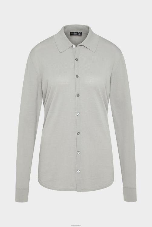 Heren Van Laack gebreid overhemd van luchtkatoen kleding XLN6N451