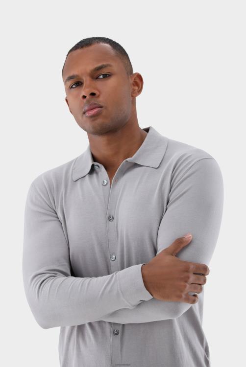 Heren Van Laack gebreid overhemd van luchtkatoen kleding XLN6N451