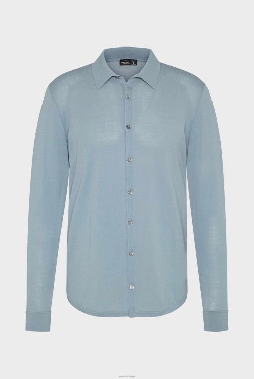 Heren Van Laack gebreid overhemd van luchtkatoen kleding XLN6N452