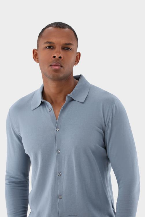 Heren Van Laack gebreid overhemd van luchtkatoen kleding XLN6N452