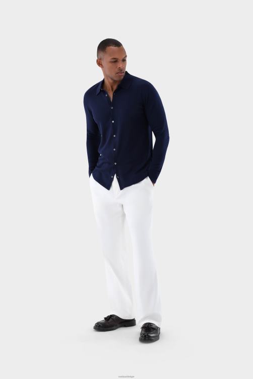 Heren Van Laack gebreid overhemd van luchtkatoen kleding XLN6N453