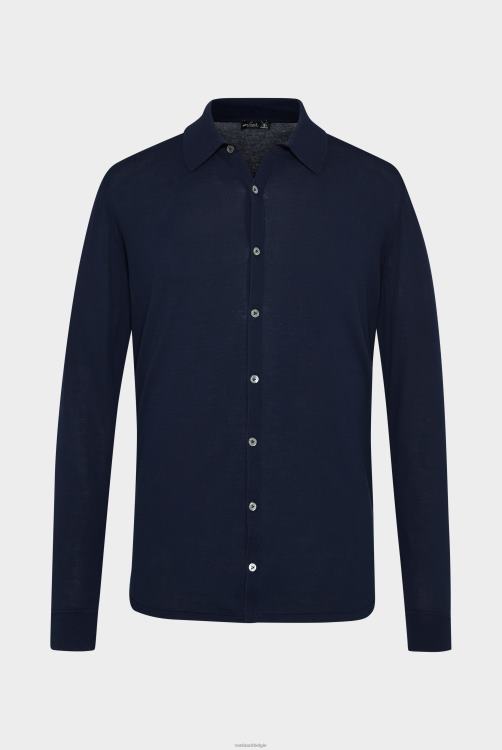 Heren Van Laack gebreid overhemd van luchtkatoen kleding XLN6N453