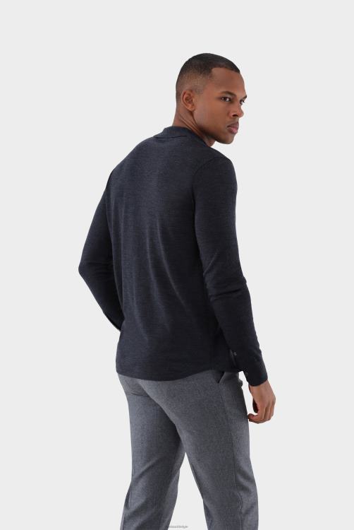 Heren Van Laack gebreid overhemd van ultrafijne merino kleding XLN6N448