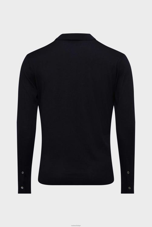 Heren Van Laack gebreid overhemd van ultrafijne merino kleding XLN6N449