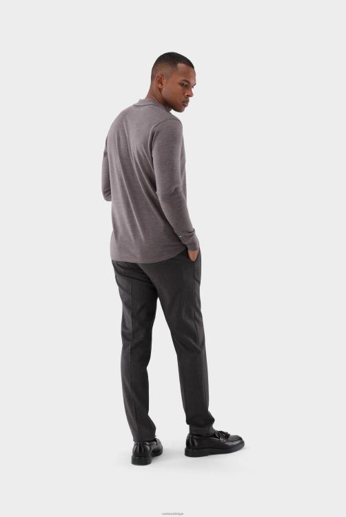 Heren Van Laack gebreid overhemd van ultrafijne merino kleding XLN6N454