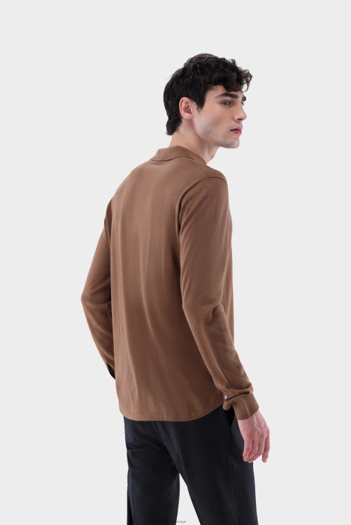 Heren Van Laack gebreid overhemd van ultrafijne merino kleding XLN6N568