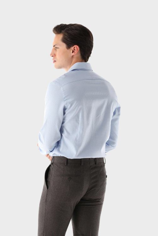 Heren Van Laack geruit dobby overhemd, slim-fit kleding XLN6N544