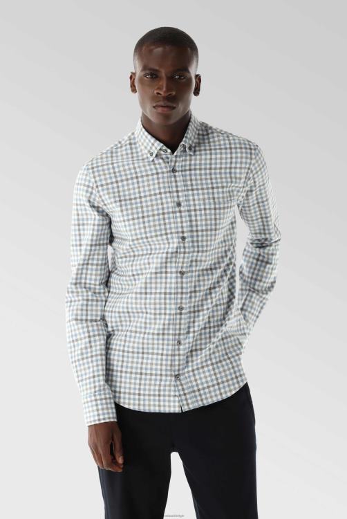 Heren Van Laack geruit flanellen overhemd op maat kleding XLN6N547