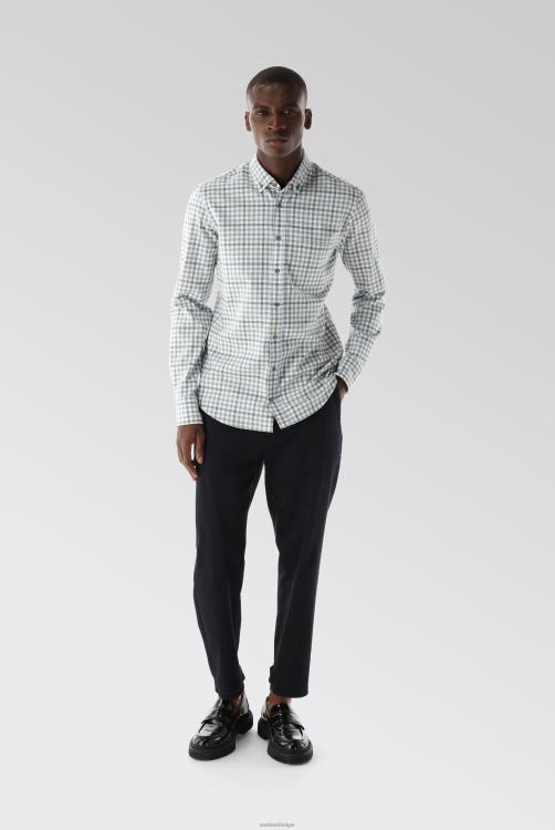 Heren Van Laack geruit flanellen overhemd op maat kleding XLN6N547