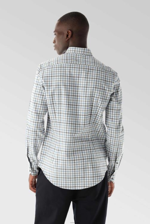 Heren Van Laack geruit flanellen overhemd op maat kleding XLN6N547