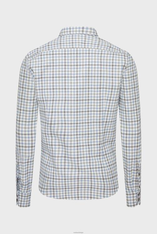 Heren Van Laack geruit flanellen overhemd op maat kleding XLN6N547