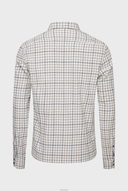 Heren Van Laack geruit flanellen overhemd op maat kleding XLN6N548