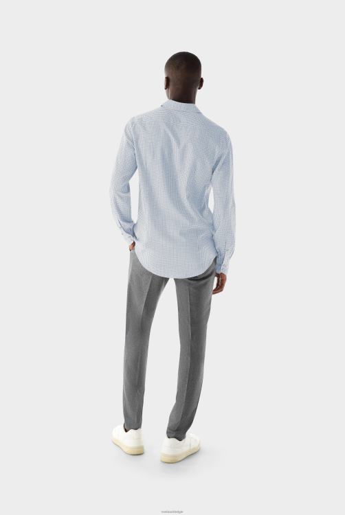 Heren Van Laack geruit flanellen overhemd op maat kleding XLN6N549