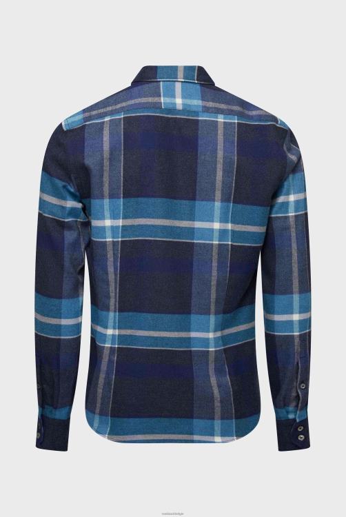 Heren Van Laack geruit flanellen overhemd op maat kleding XLN6N550