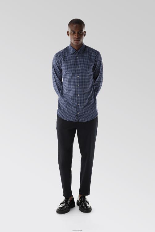 Heren Van Laack geruit flanellen overhemd op maat kleding XLN6N551