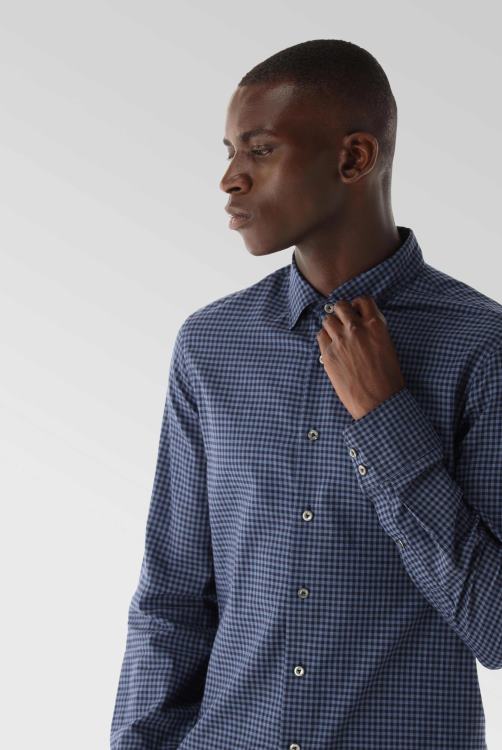 Heren Van Laack geruit flanellen overhemd op maat kleding XLN6N551