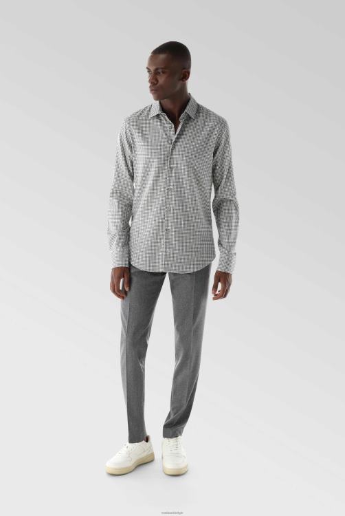 Heren Van Laack geruit flanellen overhemd op maat kleding XLN6N552