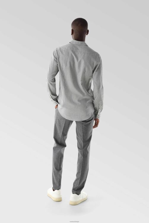 Heren Van Laack geruit flanellen overhemd op maat kleding XLN6N552