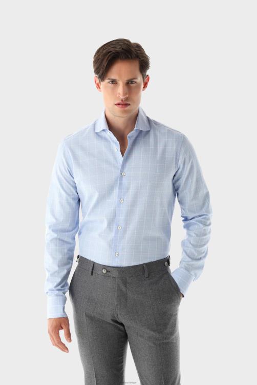 Heren Van Laack geruit twill overhemd op maat kleding XLN6N406