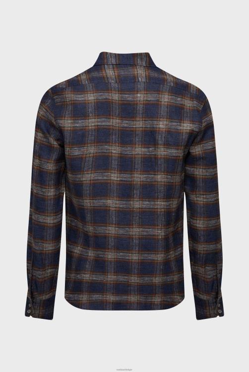 Heren Van Laack geruit winterlinnen overhemd op maat kleding XLN6N555