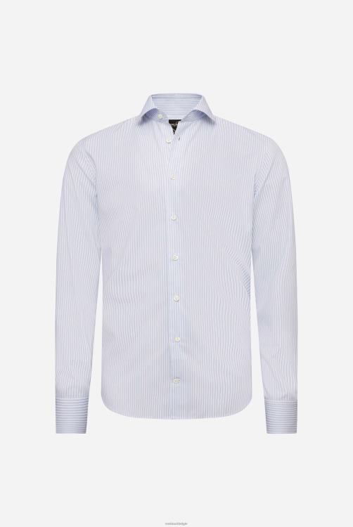 Heren Van Laack gestreept dobby business overhemd, slim fit kleding XLN6N412