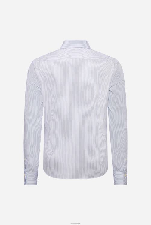 Heren Van Laack gestreept dobby business overhemd, slim fit kleding XLN6N412