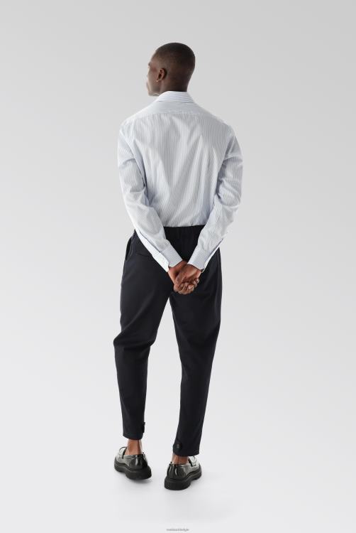 Heren Van Laack gestreept dobby business overhemd, slim fit kleding XLN6N412