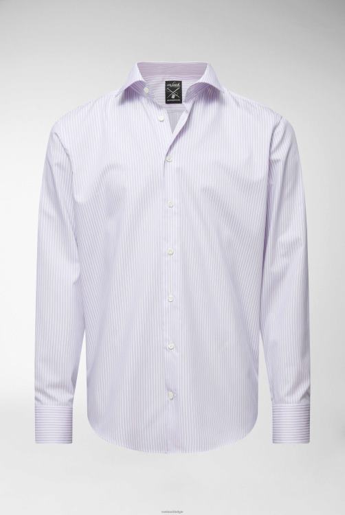 Heren Van Laack gestreept dobby slim-fit zakelijk overhemd kleding XLN6N411