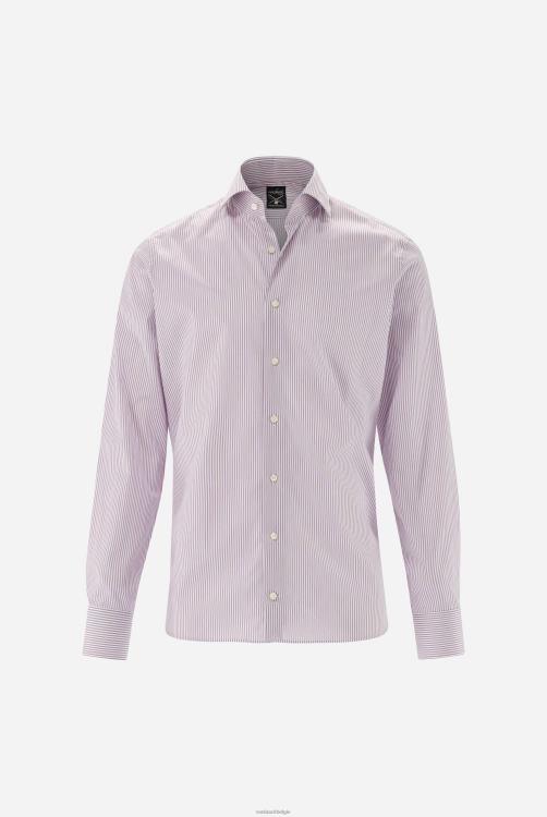 Heren Van Laack gestreept kleermakersoverhemd van zijdeachtige fijne keperstof kleding XLN6N420