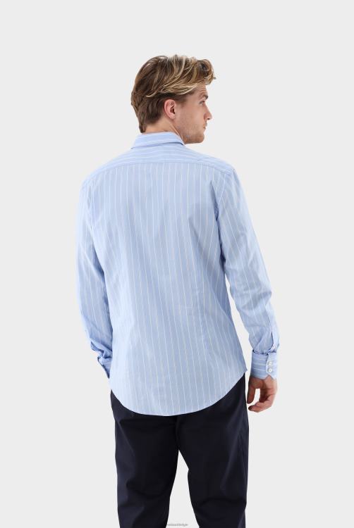 Heren Van Laack gestreept oxford overhemd, slim-fit kleding XLN6N513