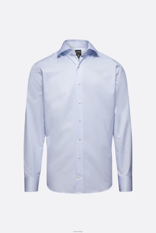 Heren Van Laack gestreept twill kleermakersoverhemd, slim fit kleding XLN6N615