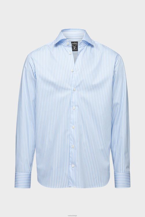 Heren Van Laack gestreept twill overhemd op maat kleding XLN6N408